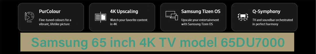 تلویزیون 65 اینچ 4K سامسونگ DU7000 مدل 65DU7000